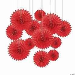 Best deal 🧨 Hanging Tissue Paper Fans - 12 Pc. 🔥