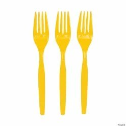 Budget 🔥 Bulk Solid Color Plastic Forks - 50 Ct. 🌟