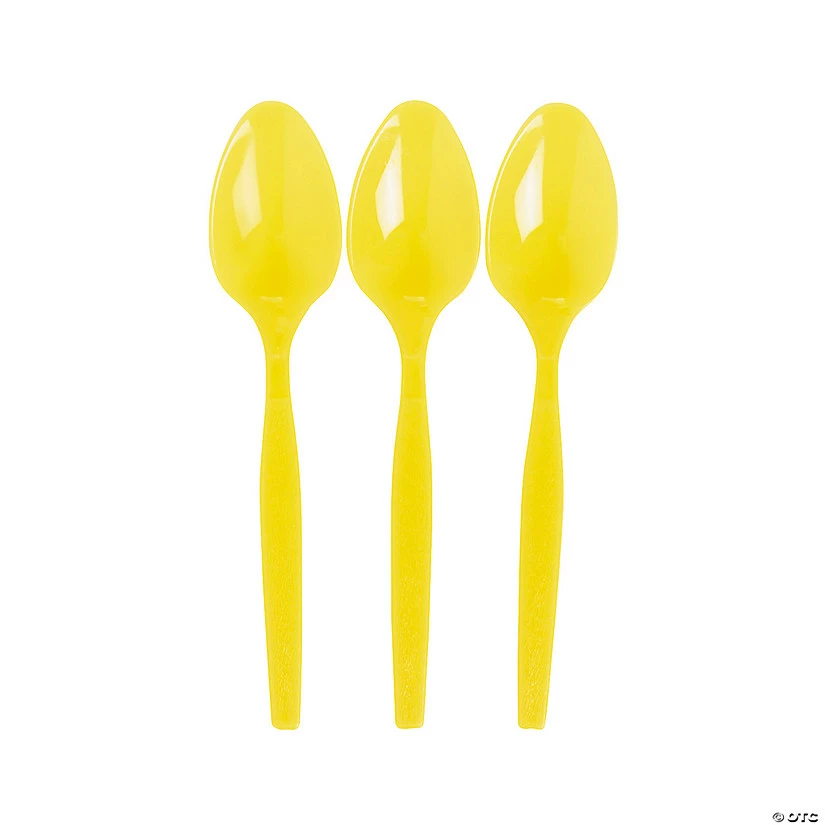 Promo ๐ Bulk Solid Color Plastic Spoons - 50 Ct. ๐ฏ
