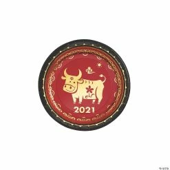 Deals 🤩 Chinese New Year of the Ox Paper Dessert Plates - 8 Ct. 🎁