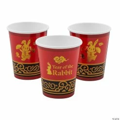 Best Sale 🔥 Chinese New Year of the Rabbit Paper Cups - 8 Pc. 😀