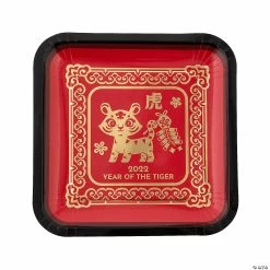 Buy 🌟 Chinese New Year of the Tiger Paper Dinner Plates - 8 Ct. ✔️