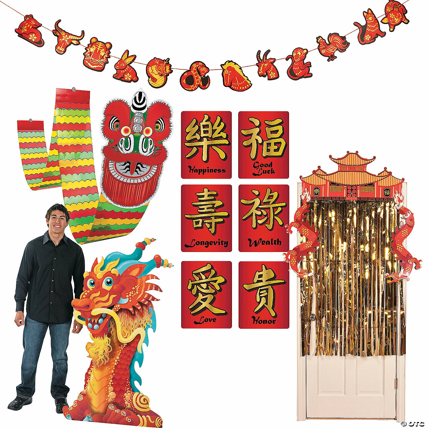 New ✔️ Chinese New Year Party Decorating Kit - 10 Pc. 😉