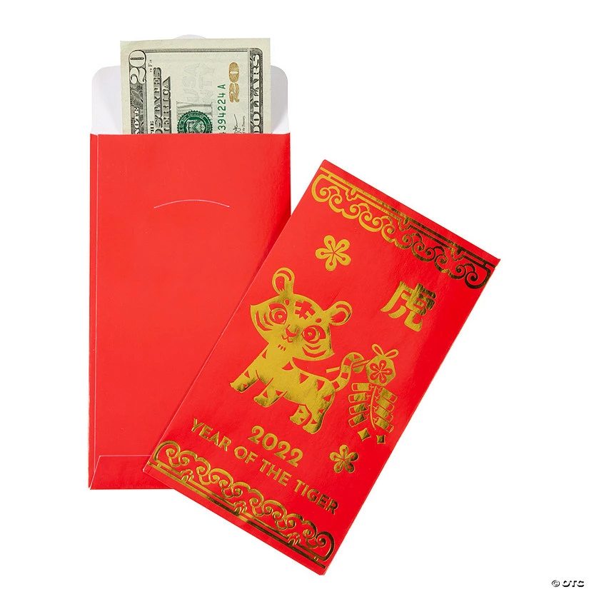 Brand new ๐ Chinese New Year Tiger Money Treat Bags - 24 Pc. ๐