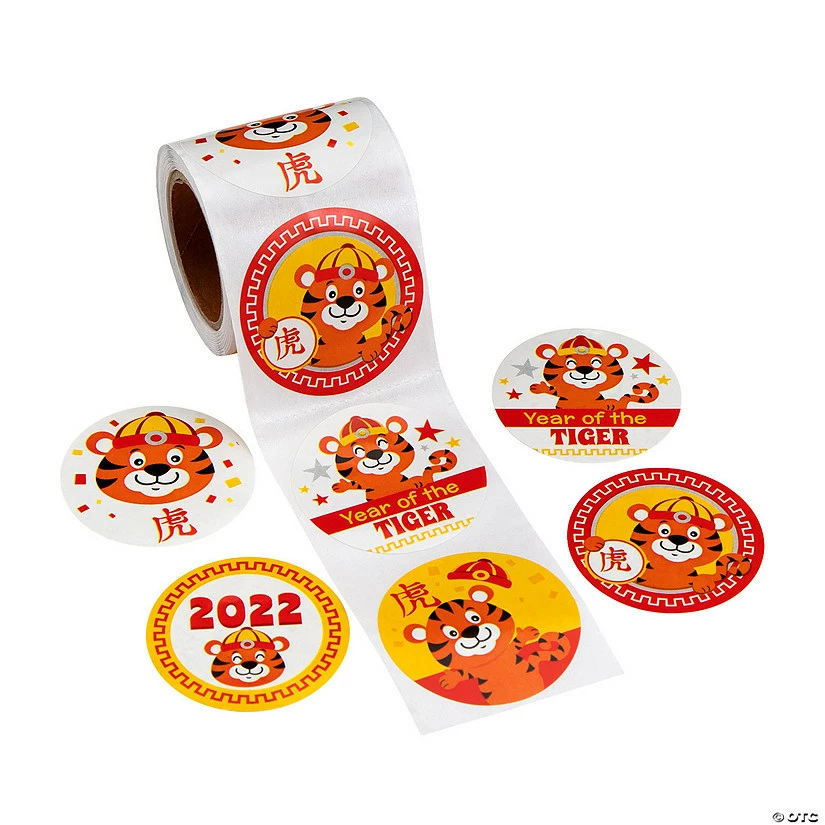 Brand new ๐ฏ Chinese Year of the Tiger Stickers - 100 Pc. ๐