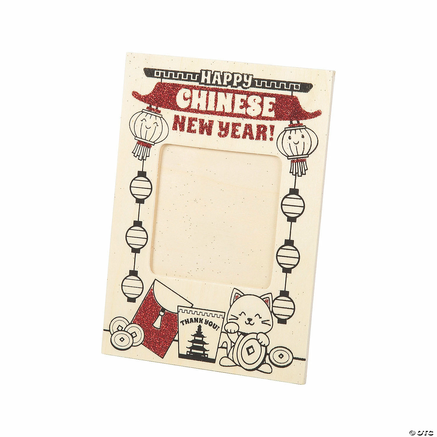 Wholesale ๐ Color Your Own Glitter Chinese New Year Picture Frames - 12 Pc. ๐งจ