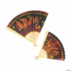 Hot Sale 🥰 Jumbo Lunar New Year Bamboo Paper Hanging Fans - 2 Pc. 🤩