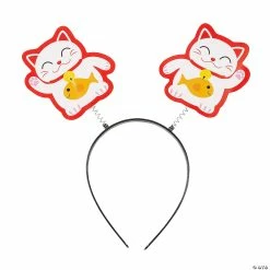 Discount 🥰 Lucky Cat Lunar New Year Head Boppers - 12 Pc. 🎁