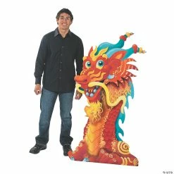 Wholesale 👍 Lunar New Year Dragon Head Cardboard Stand-Up ✨