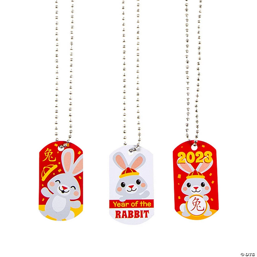 Hot Sale ๐ Lunar New Year of the Rabbit ๐ถ Dog Tag Necklaces ๐คฉ
