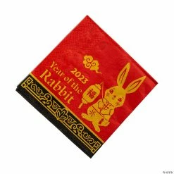 New 👍 Lunar New Year of the Rabbit Luncheon Napkins - 16 Pc. 💯