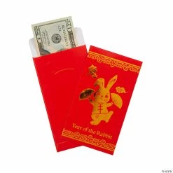 Wholesale 🛒 Lunar New Year of the Rabbit Money Treat Bags - 24 Pc. 💯