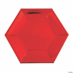 Wholesale ❤️ Metallic Hexagon Paper Dinner Plates - 24 Ct. 😍