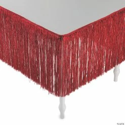 Buy 😍 Red Tinsel Table 👗 Skirt 👏