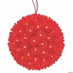 Promo 🔔 Vickerman 7.5" Red LED Starlight Sphere Lighted Hanging Decor 😍